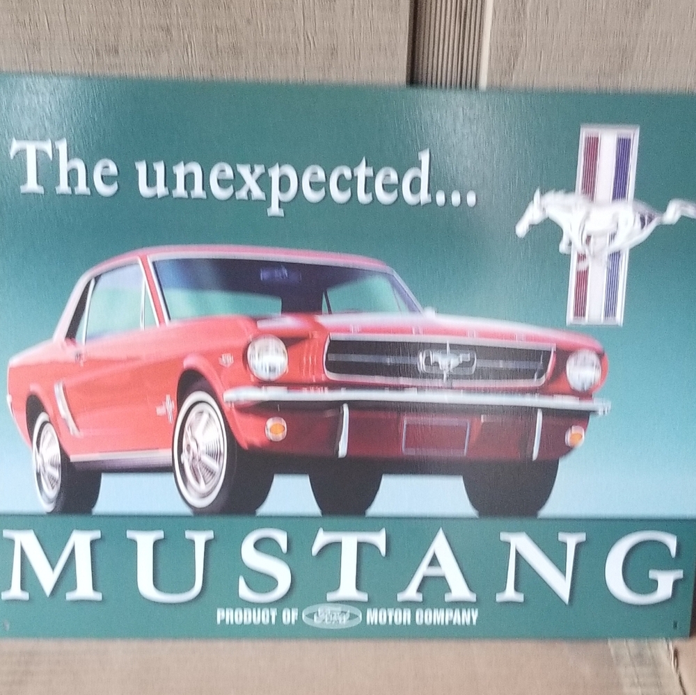 Ford Mustang Metal Sign